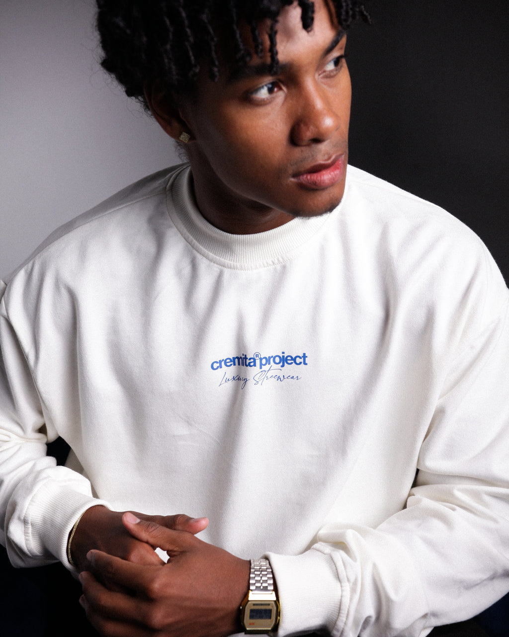 Cremita Project - Sweater Crewneck - Color Hueso