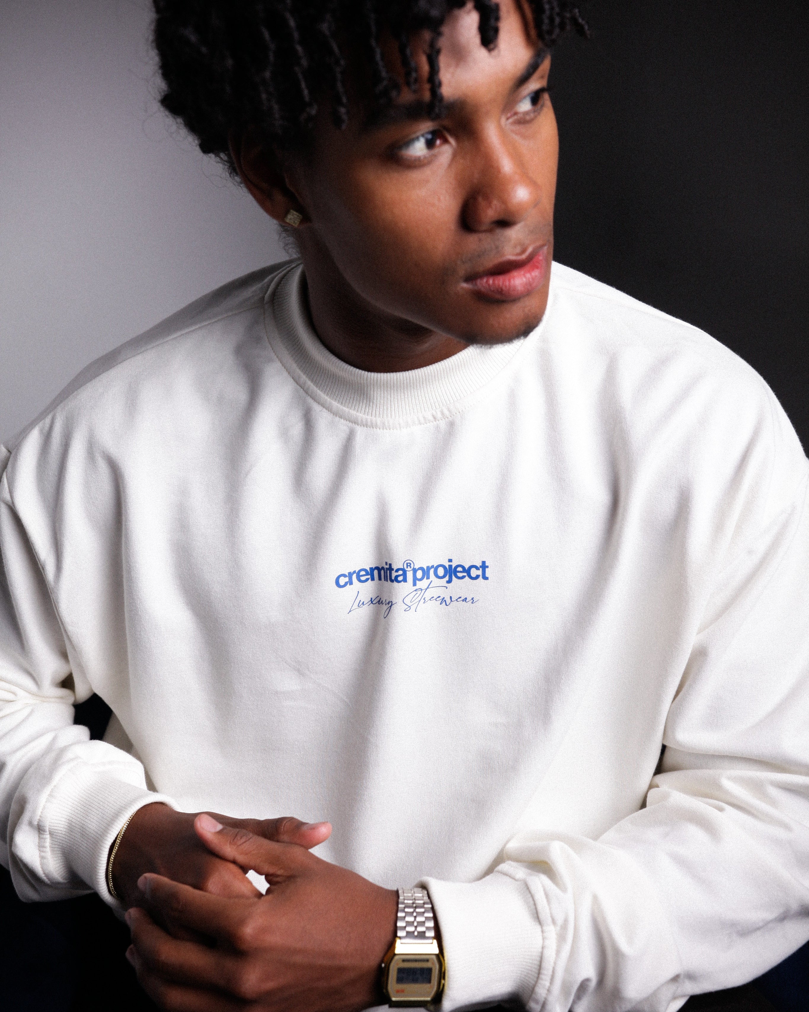 Cremita Project - Sweater Crewneck - Color Hueso