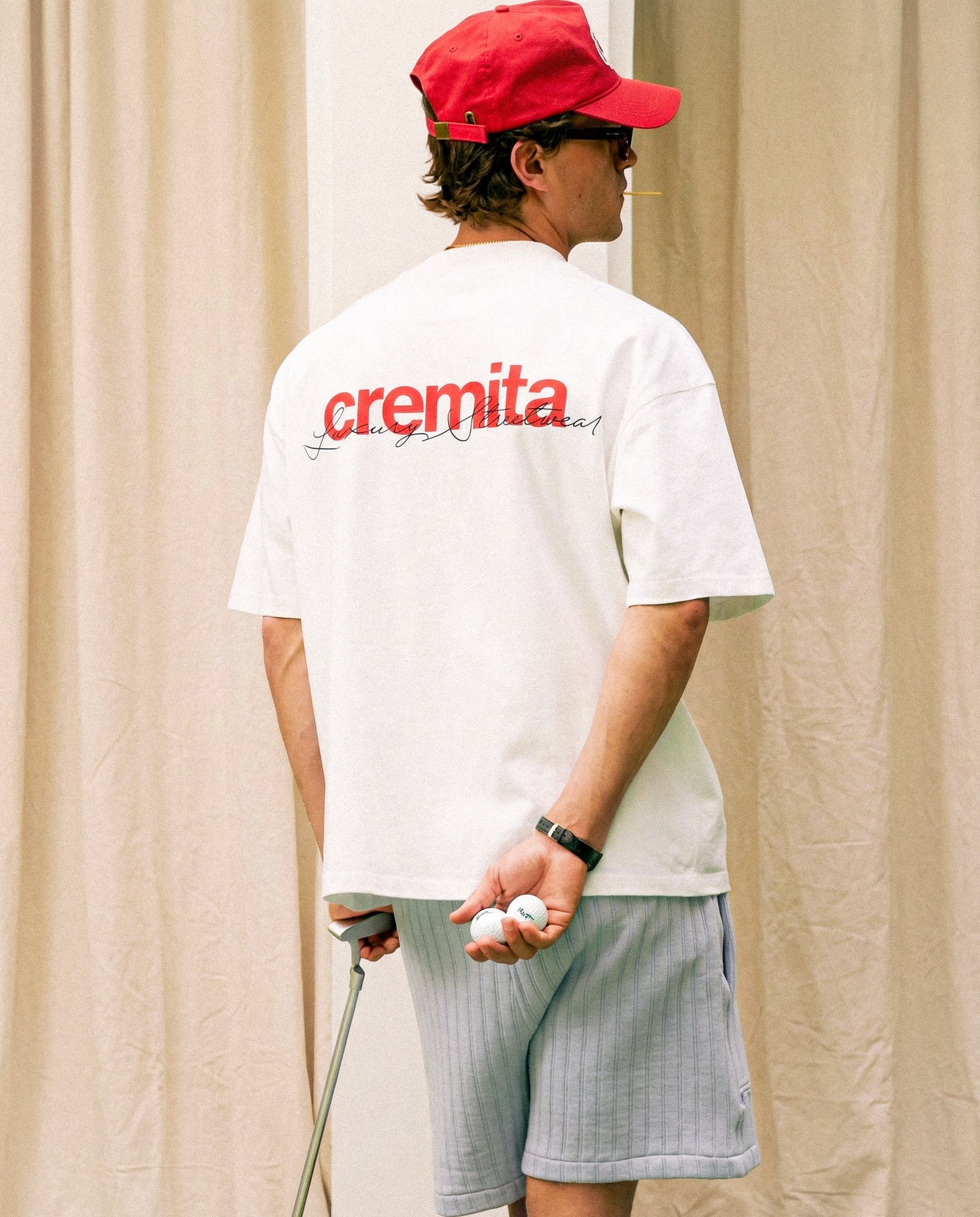 T-Shirt Oversized - White Red