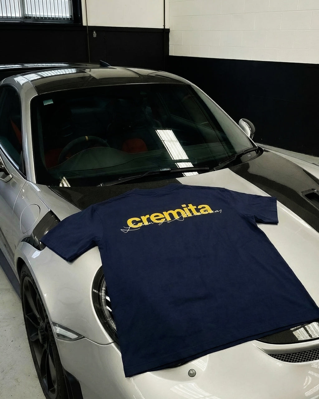 T-Shirt Oversized - Azul con Amarillo