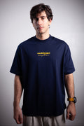 T-Shirt Oversized - Azul con Amarillo