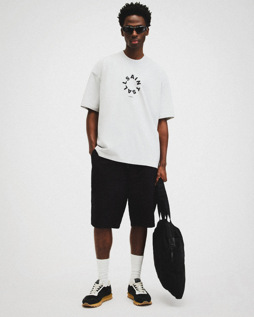 All Saints - Tierra Oversized Crew Neck Logo T-Shirt