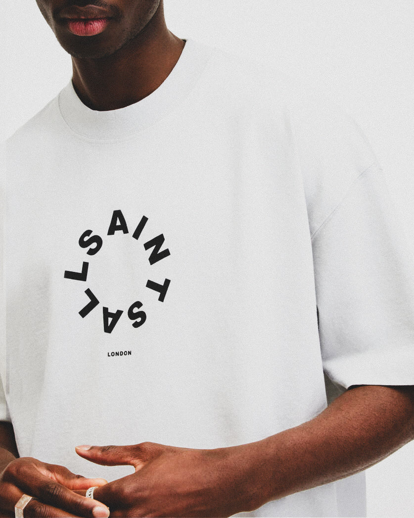 All Saints - Tierra Oversized Crew Neck Logo T-Shirt